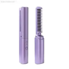 Mini 2in1 Professional Wireless Rechargeable Hair Straightener Curler Comb In Pakistan